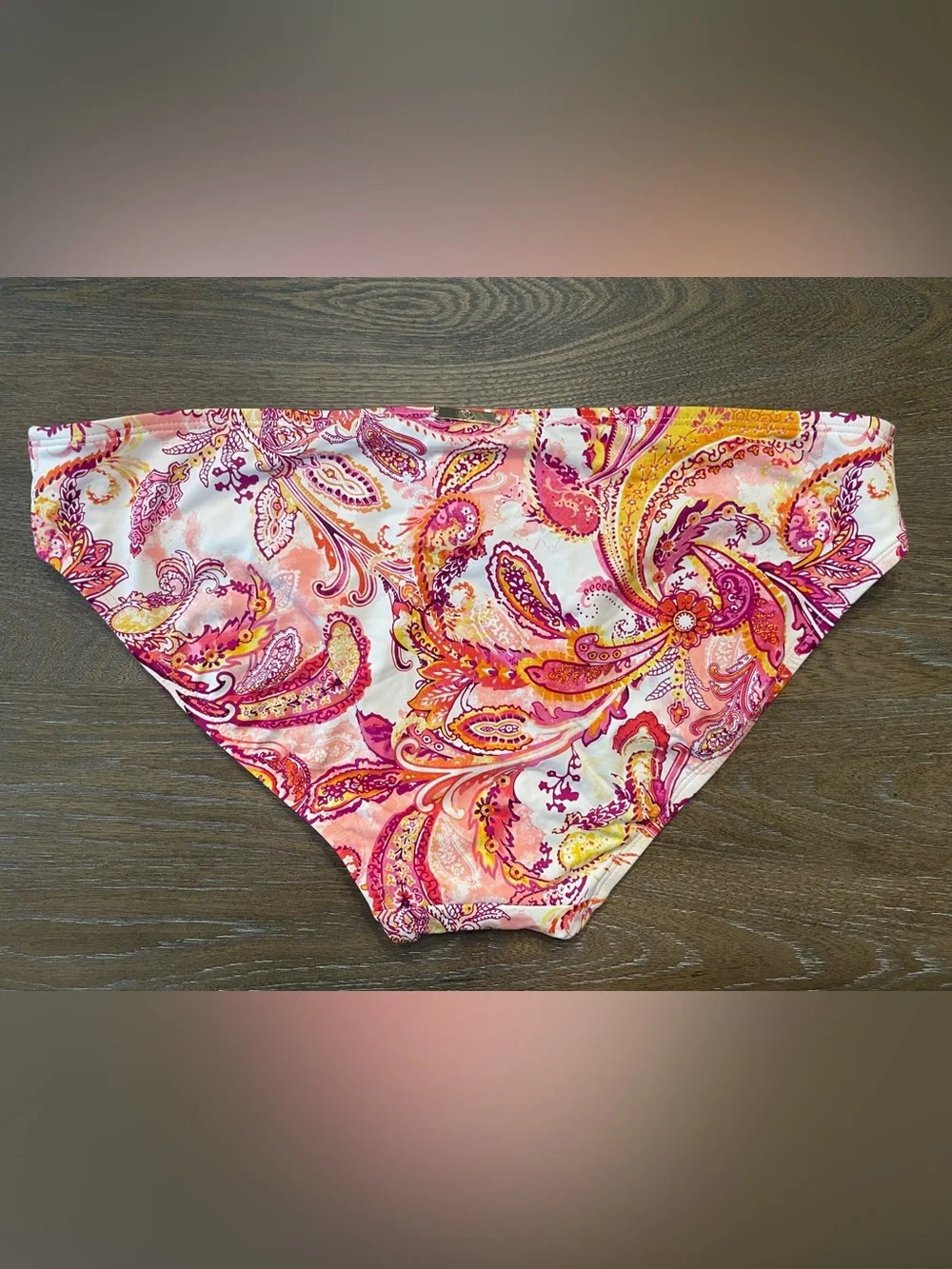 Ralph Lauren Pink and Orange Paisley Halter Bikini Set